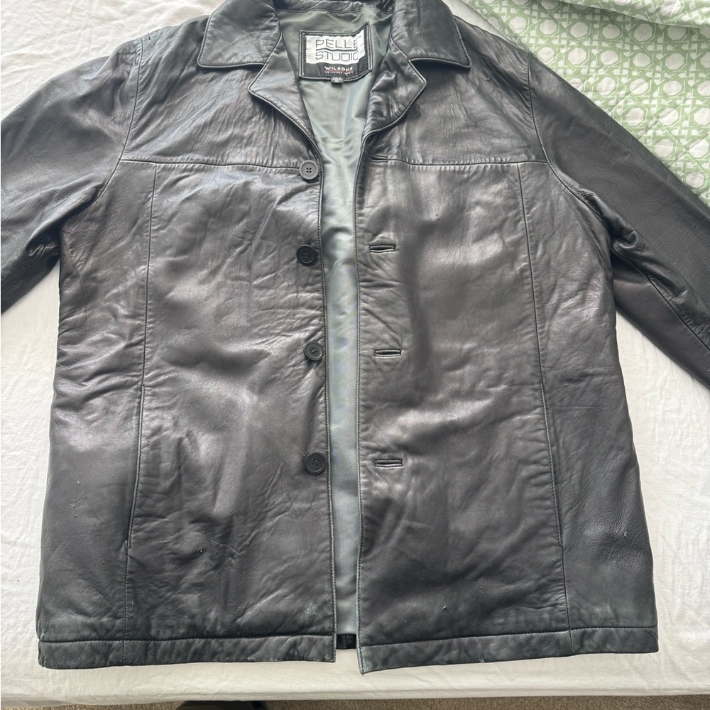 Wilsons Leather Vintage Black Coat